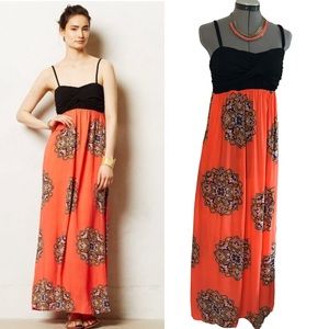 Anthropologie Lilka Coral Canyons maxi dress